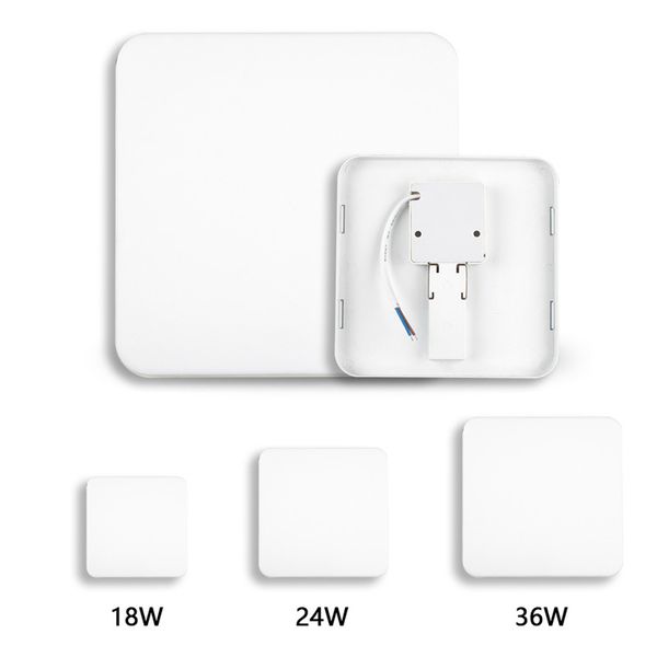 

ac 85-265v led ultra-thin square leds panel light 18w 24w 36w downlight warm cold white surface ceiling lamp for kitchen lighting