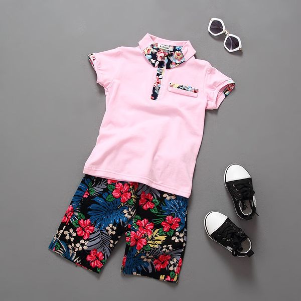 

newborn infant toddler baby boy clothes set kids boys cute short sleeve t-shirt pants outfits clothing set, White