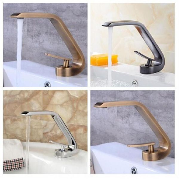 

bathroom sink faucets 3 colors european style modern solid brass single handle one hole vessel faucet tall mixer