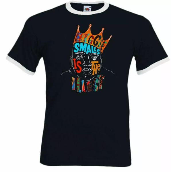 

biggie small t-shirt is illest man the notorious big rap hip hop music, White;black
