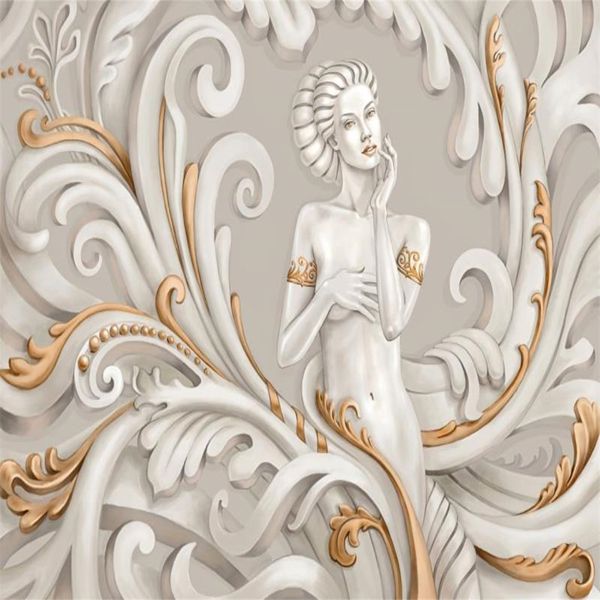 

wallpaper 3d stereo relief beauty flower european mural home decor living room bedroom kitchen modern wallpapers