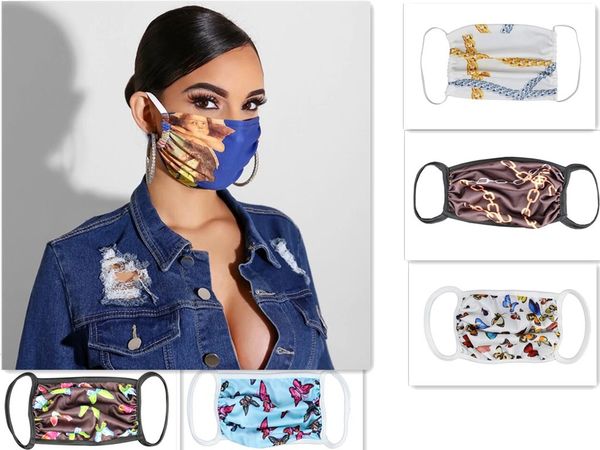 

fast dhl inventoryfashion printed washable cotton cloth mask dustproof, cold, skin-friendly and comfortable