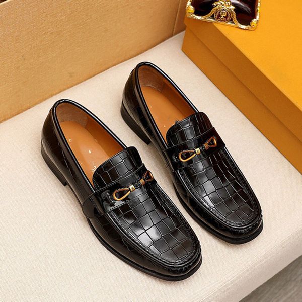 

brand shoes men formal loafers men office shoes coiffeur leather shoes men classic black wedding dress sepatu slip on pria