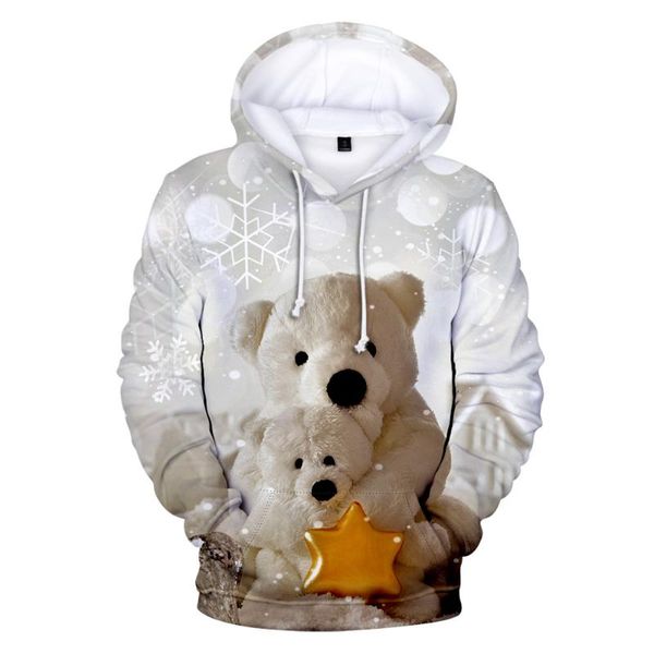 

men's hoodies & sweatshirts 3d printed bear men women animal streetwear autumn hip hop hooded casual boys girls long sleeve pullovers, Black