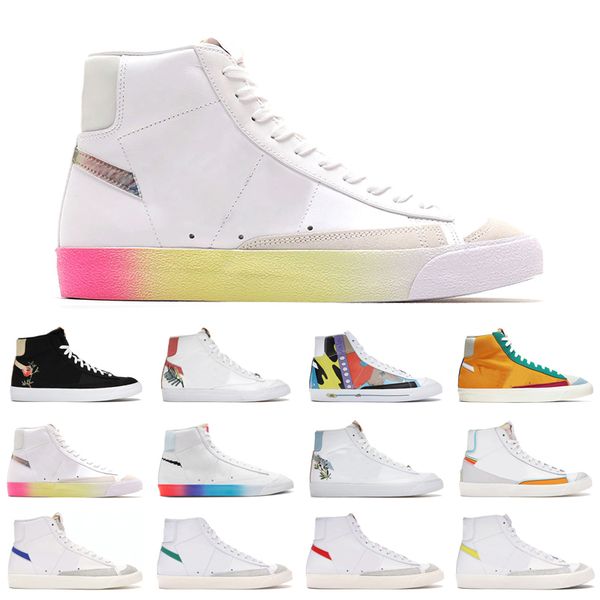 

blazer mid 77 vintage men women running shoes black white catechu all hallows eve maize navy multi color magma orange mens trainers platform