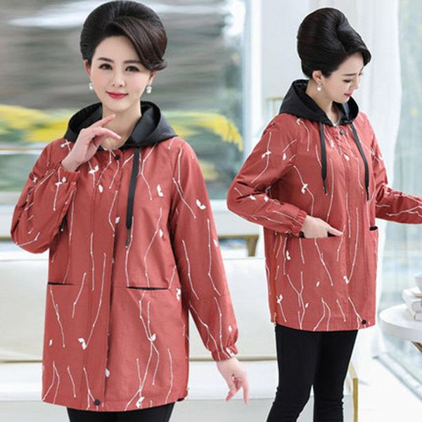 

women's jackets explosion models 2021 spring autumn jacket coat large size 4xl loose fashion hooded outerwear long section chaqueta fem, Black;brown