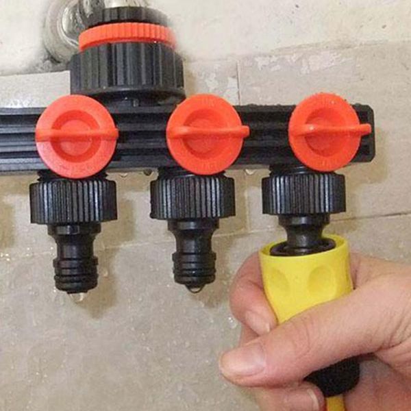 

1/2 4-way brass plastic garden hose splitter y-type watering connector distributor for outdoor tap and faucet equipments