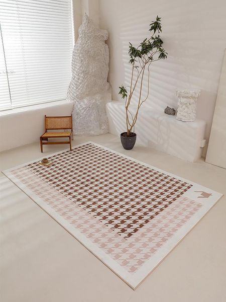 

carpets living room carpet original design retro plaid household minimalist modern bedroom bedside blanket mat chinese fluffy floor