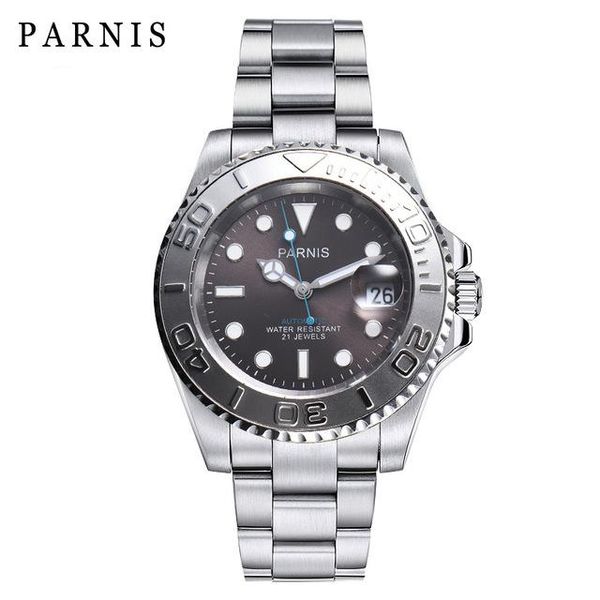 

wristwatches mechanical watches men diver automatic watch waterproof 5bar stainless male clock relogio masculino, Slivery;brown