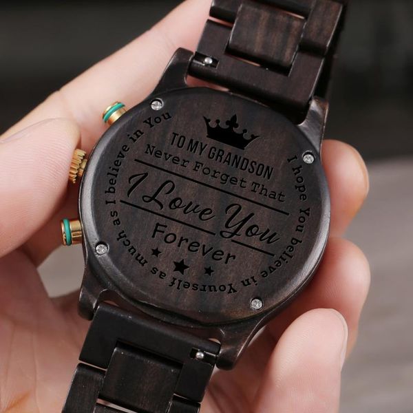 

wristwatches grandpa and grandma gave their grandchildren's luxury sports carving watches graduation birthday present, Slivery;brown