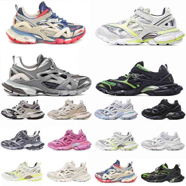 

2021 authentic men women track 4.0 2.0 3.0 sports shoes joggers triple s black outdoor sneakers green fashion trainers 18ss designer with