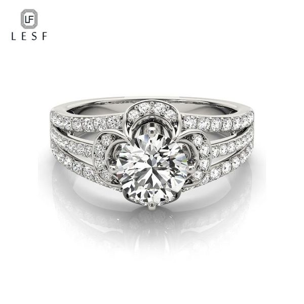 

wedding rings lesf fancy shape 925 sterling silver 1 ct zircon high end jewelry engagement for women can be customized, Slivery;golden