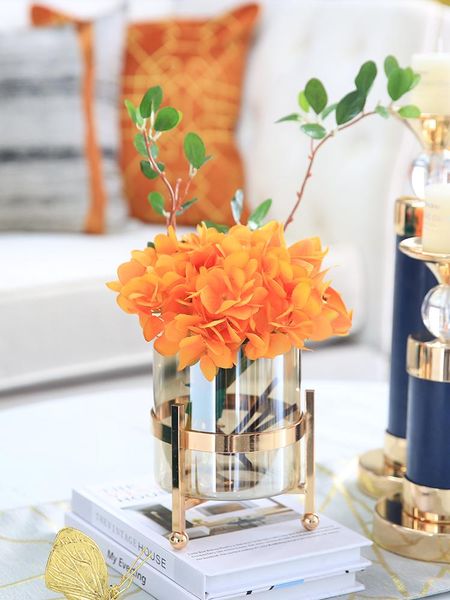 

vases creative light luxury vase ornament glass transparent hydroponic living room dried flower arrangement tv cabinet