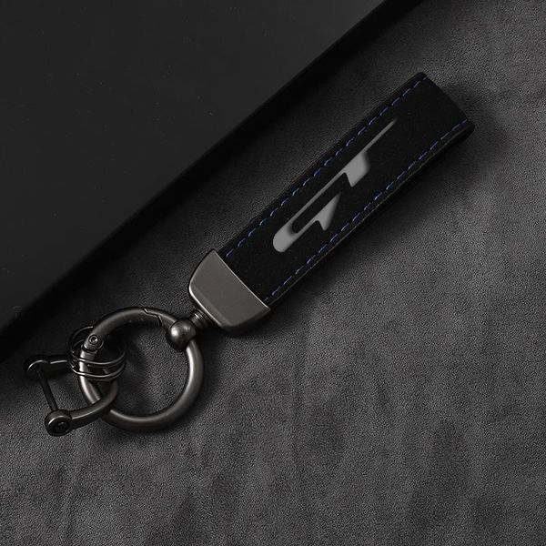 

keychains for gt ceed forte stinger shuma rio sportage soul cerato car 4s suede leather keychain horseshoe buckle, Silver