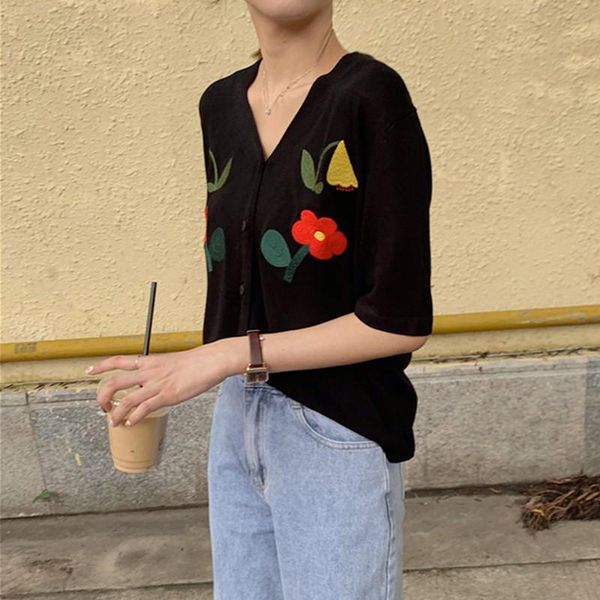 

women's blouses & shirts summer knitted cardigan knitting sweaters women button up cardigans, White