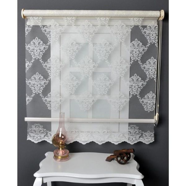 

blinds white cream zebra roman roller curtain decor double layer office home living room window kitchen bedroom