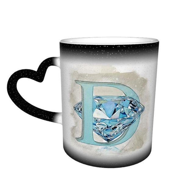 

mugs diamond mug ceramic latte the changes color funny cups