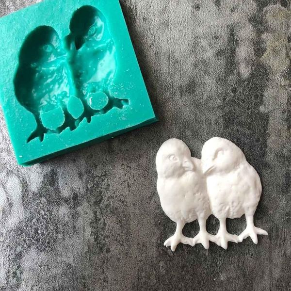 

cake tools aouke little love bird silicone mould diy fondant chocolate fudge