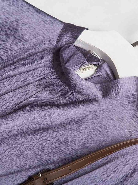 

dress 2021 fashion heavy 19 mm silk pearl satin purple, Black;gray