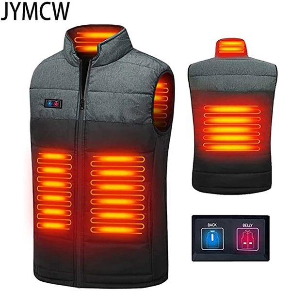 

heated vest lightweight heating jacket usb electric body warmer clothes for men and women( battery not included) 220114, Black;white