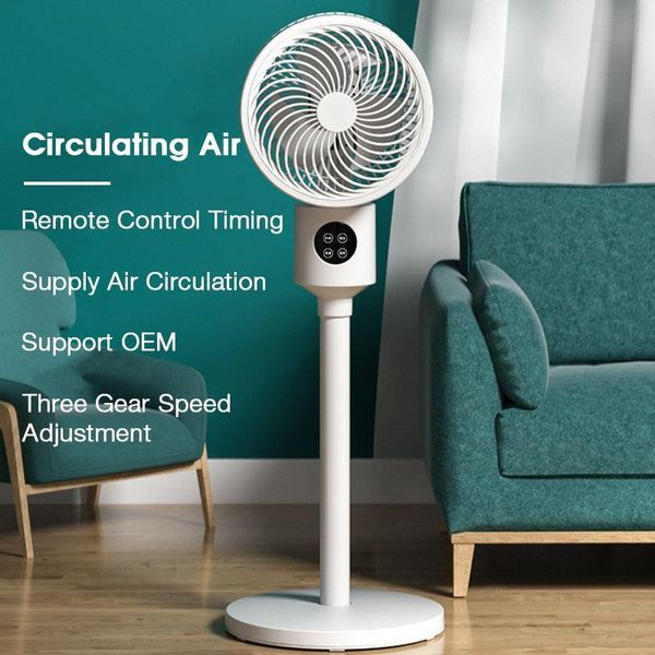 

stand fan pedestal third gear wind speed with timer function circulating air low noise remote control for home electric fans