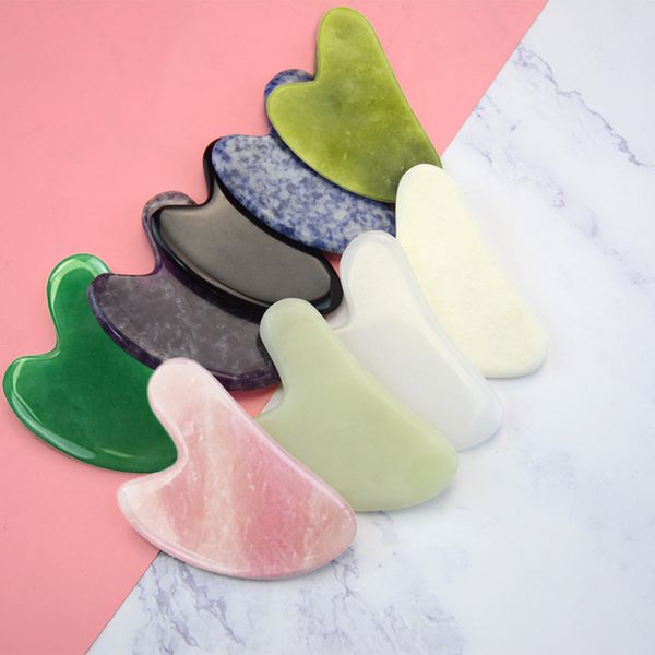 Gua Sha Face Massager Tool Stone utilizzato per promuovere la circolazione sanguigna rimuovendo le tossine raschietto