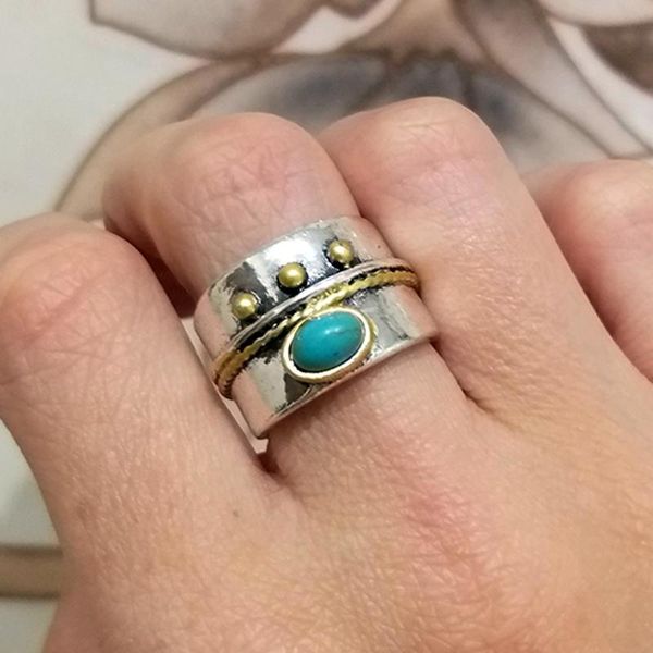 

wedding rings classic vintage men silver ring fashion women stone engagement weddin bands jewelry accessories for female party gift, Slivery;golden