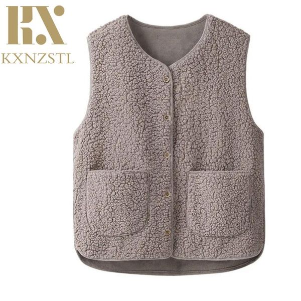 

women's vests spring autumn women classic warm waistcoats solid soft sleeveless jackets leisure thermal lambs woolen lady streetwear 16, Black;white