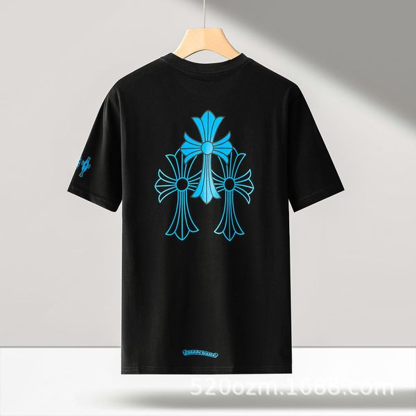 

ch fashion brand cro cross tie heart hip hop couple loose round neck half sleeve t-shirt t shirt tee polo, White;black