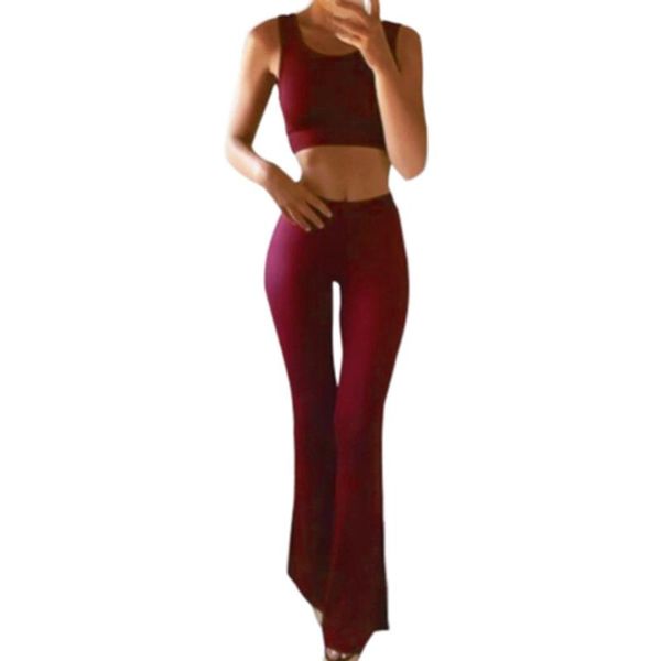 

women pants polyester fashion solid elasticity leggings bell-bottoms womens high waisted cotton women's & capris, Black;white