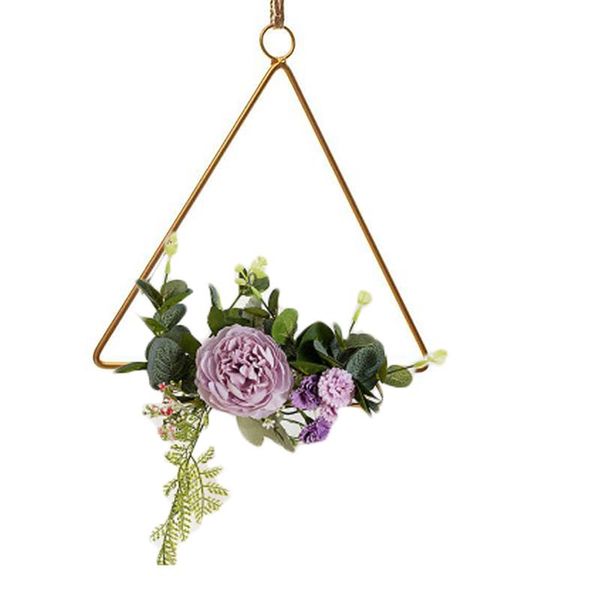

decorative flowers & wreaths nordic style creative wall hanging wrought iron rope artificial flower decoration