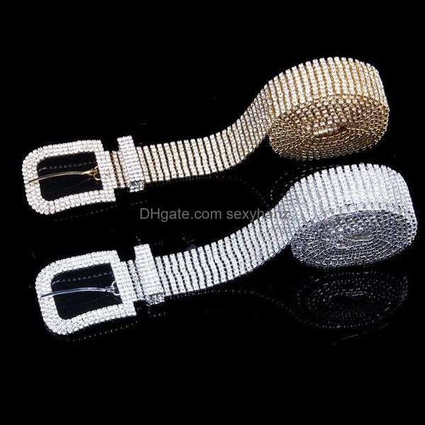 

belly chains body jewelry bling diamond dance waist chain bikini beach vintage charm summer belt 3568 q2 drop delivery 2021 2mig4, Silver