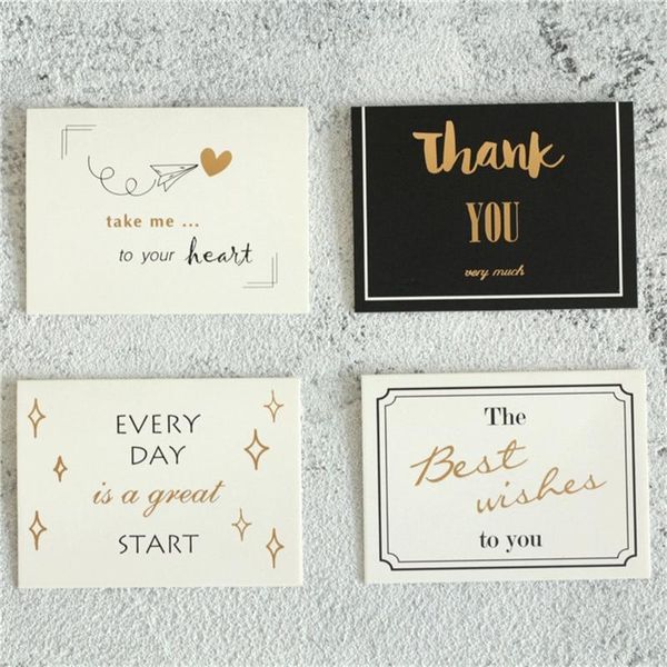 

greeting cards 10pcs bronzing card wedding valentine's day flower message blessing birthday party decor thank you