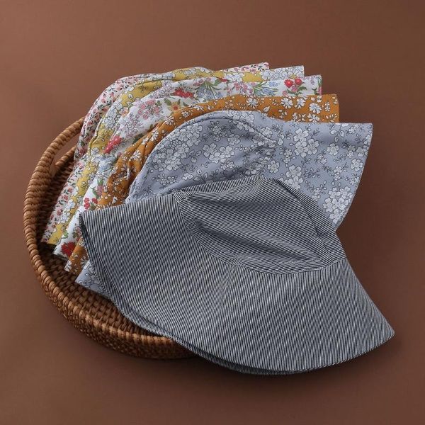 

baby sun hat boys cap children panama beach girls bucket hats uv protection drop caps &, Yellow