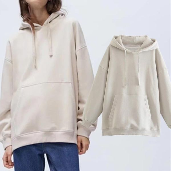 

women's hoodies & sweatshirts withered high street vintage boyfriend oversize loose fleece casual hooded sweatshirt pullovers plush wi, Black