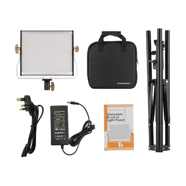 

flash heads plastic & aluminum alloy led video light 29w panel fill-in lamp 480pcs with lingt tripod stand + storage bag