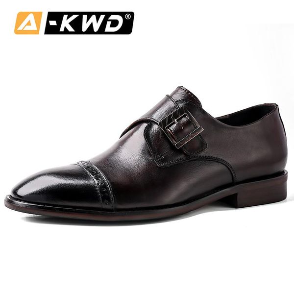 

dress shoes 2021 leather mens formal dresses italian oxfords real cow tuxedo business gents suits dark brown big euro 48, Black