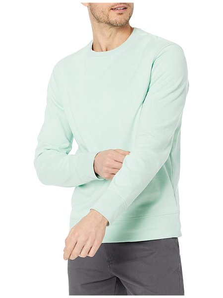 

men's hoodies & sweatshirts long-sleeve solid color sweatshirt spring autumn french terry round neck pullover cotton casual hoodie hara, Black