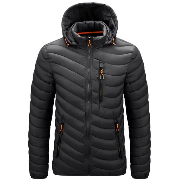 

men's autumn winter classic hooded warm parkas jacket coat outwear casual vintage detachable hat outfits parka 211217, Black;brown