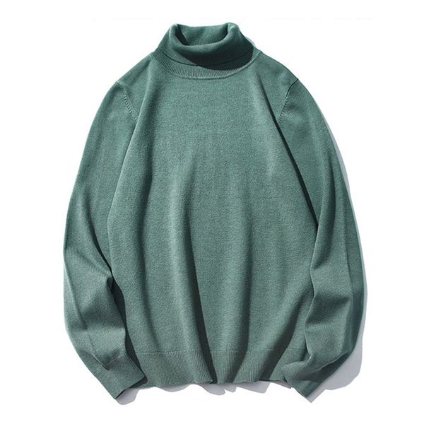 

fashion autumn winter men's warm turtleneck sweater casual comfortable pullover thick male 210813, White;black