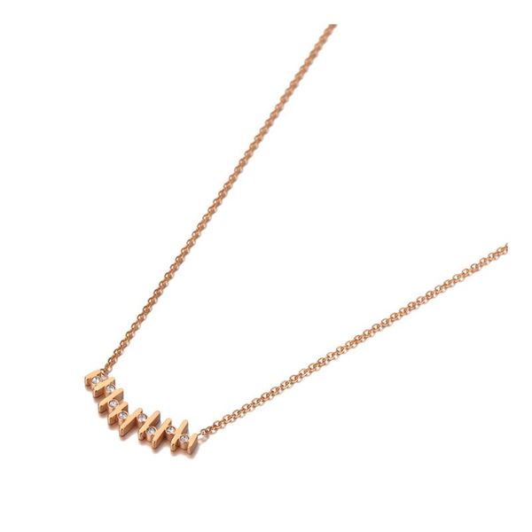 

chokers fashion cubic zirconia charm pendant necklace for women stainless steel bohemia party jewelry n20137, Golden;silver