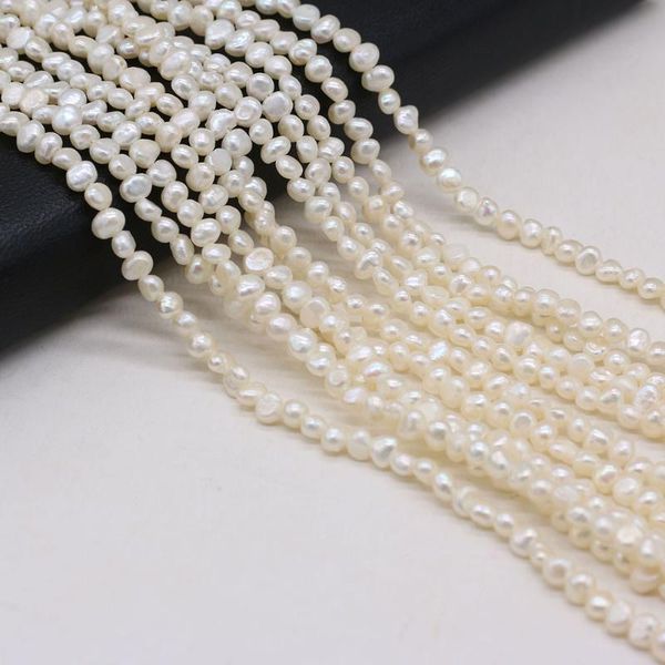 

other 3-4mm natural freshwater pearl irregular loose beads white pearls for women jewelry making diy bracelet necklace