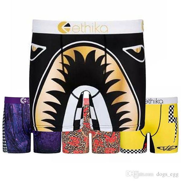 

2020 new men's fashionable shorts print ethika sports casual underwear random mix exclusive packaging 002, White;black