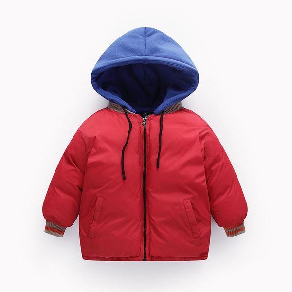 

coat 2021 winter children girls boys down jacket parka coats kids thickening warm hooded 100% cotton high-quality outerwear, Blue;gray