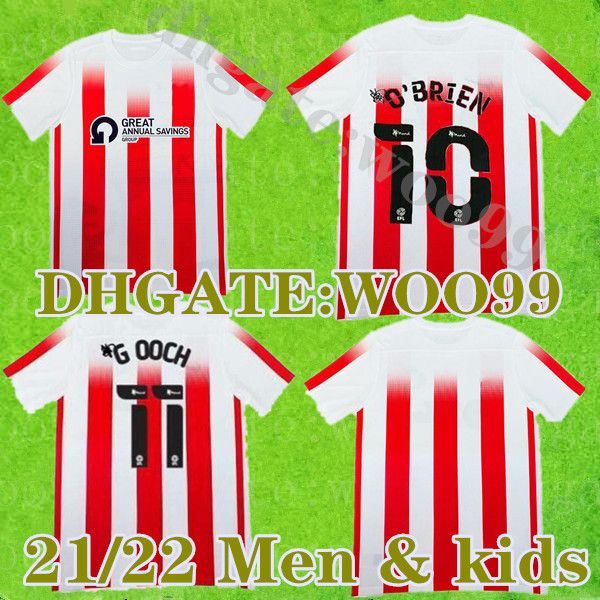 

sunderland 21 22 soccer jerseys alex pritchard will grigg arbenit xhemajli aiden o'brien wright mcgeady camisetas 2021 2022 men footbal, Black;yellow