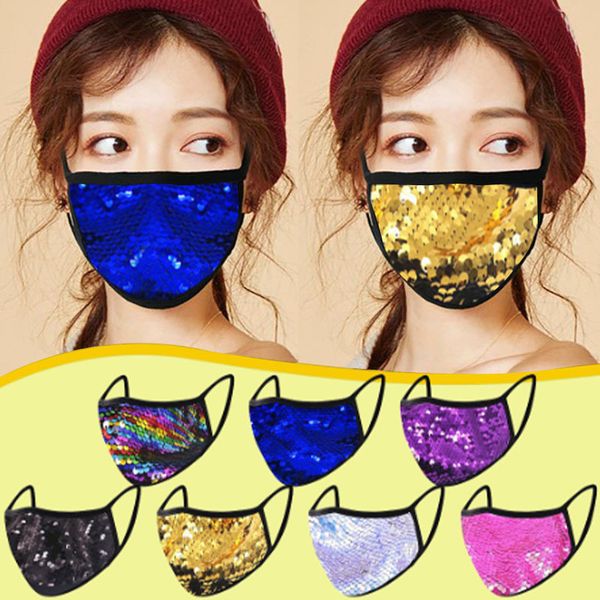 

personality sequin fashion dustproof adjustable washable cotton mask