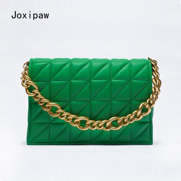 

evening bags fashion lingge shoulder bag women pu leather flap messenger handbag luxury chains crossbody designer lady clutch