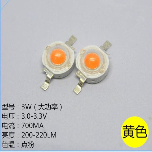 

light beads reel package yellow led diode 3w bead chip to orange ,1000pcs/lot