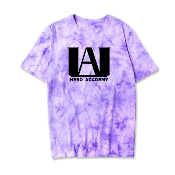 

women's t-shirt janpanese anime my hero academia tie dye t shirt women harajuku cartoon title letter printing streetwear oversized male, White