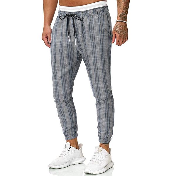 

men's pants selling plaid tether belt casual sports low waist mens joggers, Black